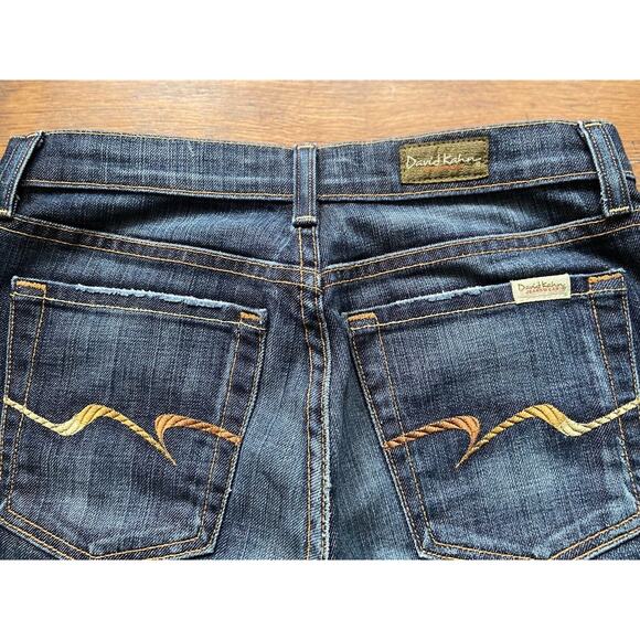 DAVID KAHN Jeanswear Distressed Bootcut Denim Jeans sz 2P - Picture 8 of 9